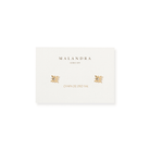 GOLDEN SUN ZIRCONIA EARRINGS - ARETES - Malandra Jewelry - VCA251-3966BC