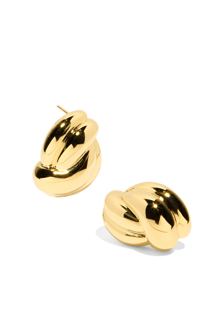 GOLDEN TWIST GLOW EARRINGS - ARETES - Malandra Jewelry - ZOA23 - G51101IOZ
