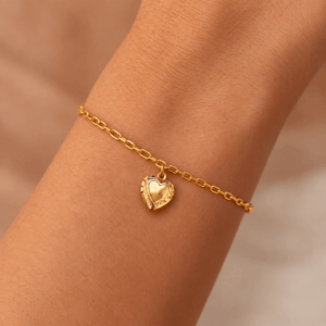 Golden Vintage Locket Bracelet - PULSERAS - Malandra Jewelry - TP2660