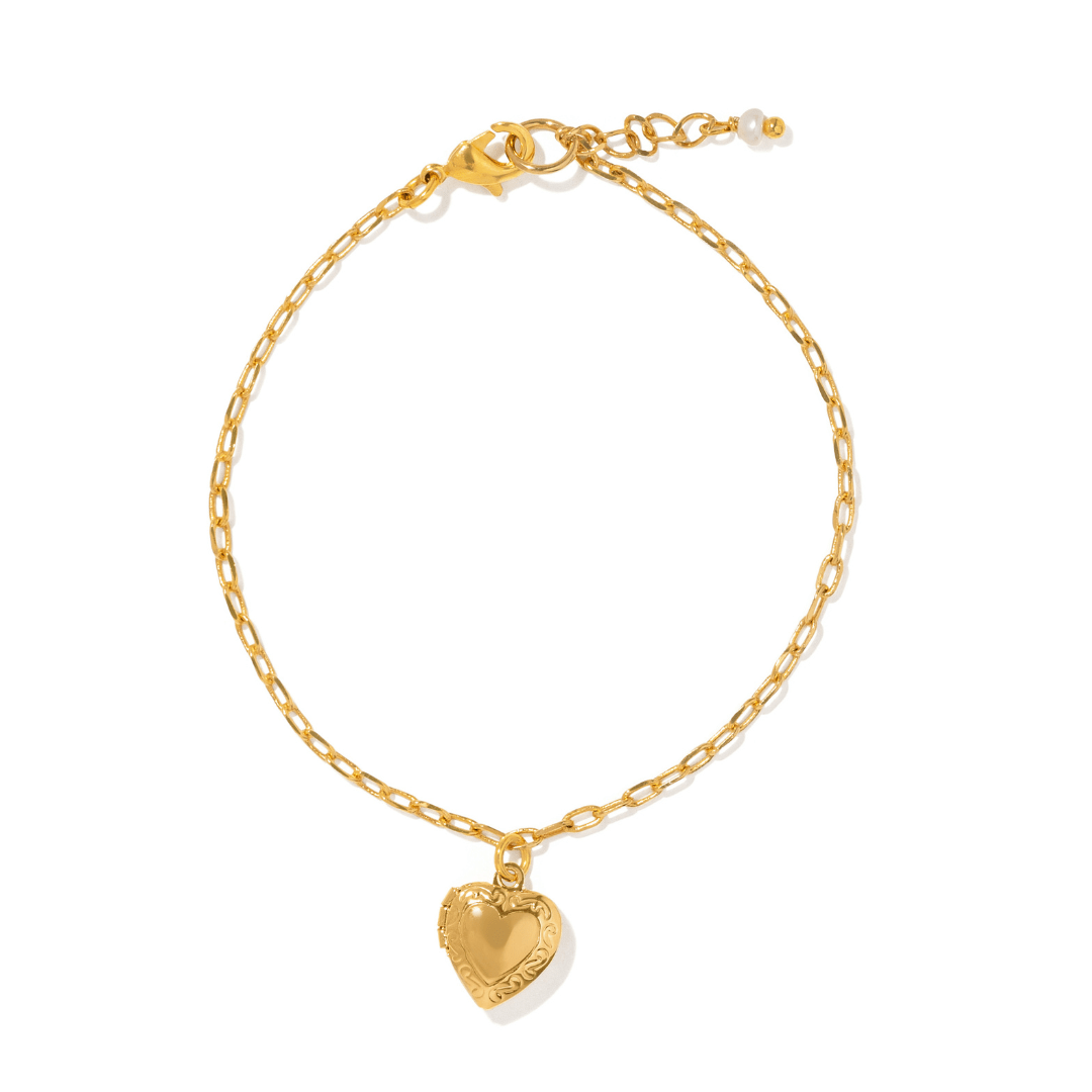 Golden Vintage Locket Bracelet - PULSERAS - Malandra Jewelry - TP2660