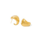 GOLDEN WAVE BOLD EARRINGS - ARETES - Malandra Jewelry - AA1578-T32120