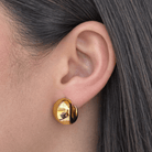 GOLDEN WAVE BOLD EARRINGS - ARETES - Malandra Jewelry - AA1578-T32120
