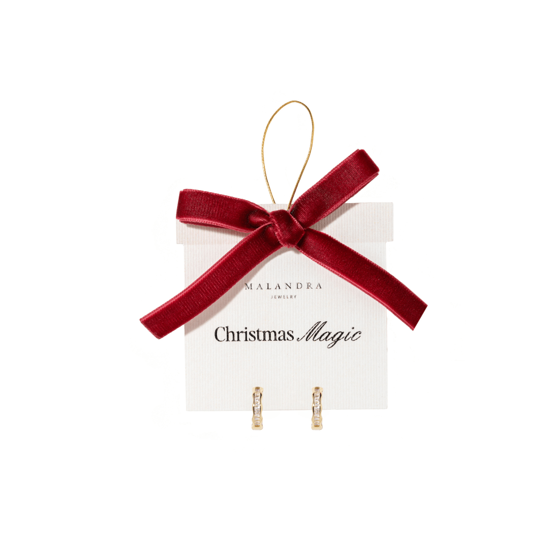 GOLDEN WAVE LUX HOOPS - ARETES - Malandra Jewelry - ZWA97-QX01706