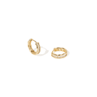 GOLDEN WAVE LUX HOOPS - ARETES - Malandra Jewelry - ZWA97-QX01706