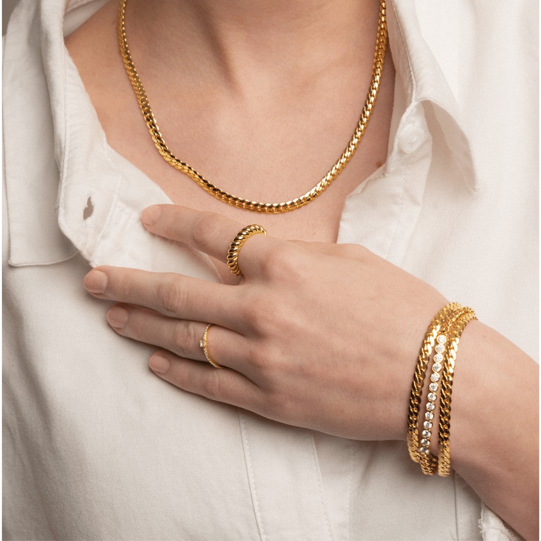 GOLDEN WOVEN ESSENTIAL BRACELET - PULSERAS - Malandra Jewelry - ICP514