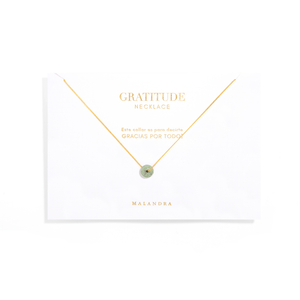 GRANATE GREEN GRATITUDE NECKLACE - COLLARES - Malandra Jewelry - TC1981