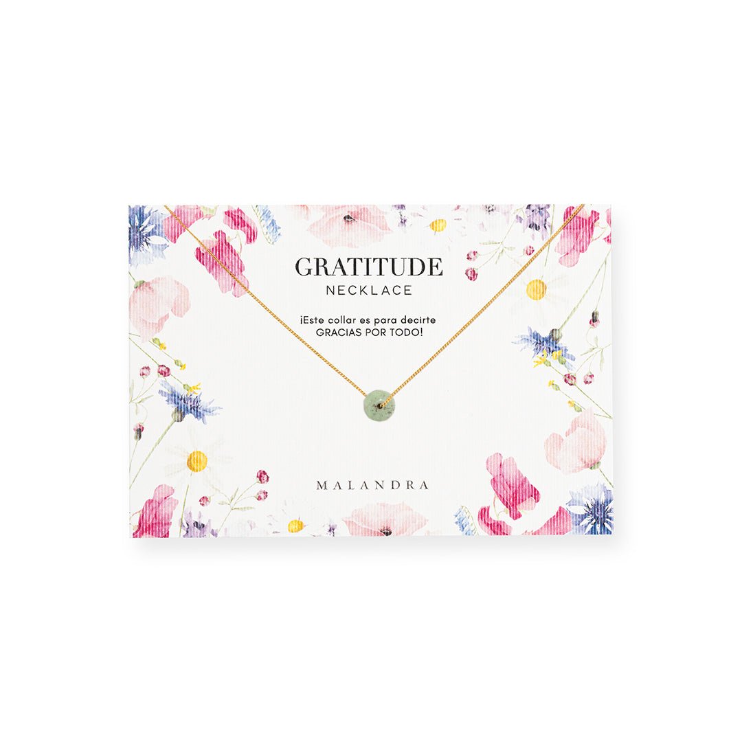 GRANATE GREEN GRATITUDE NECKLACE - COLLARES - Malandra Jewelry - TC1981