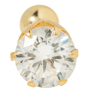 GRAND GOLD ZIRCONIA PIERCING - ARETES - Malandra Jewelry - EOBA24-eh5626