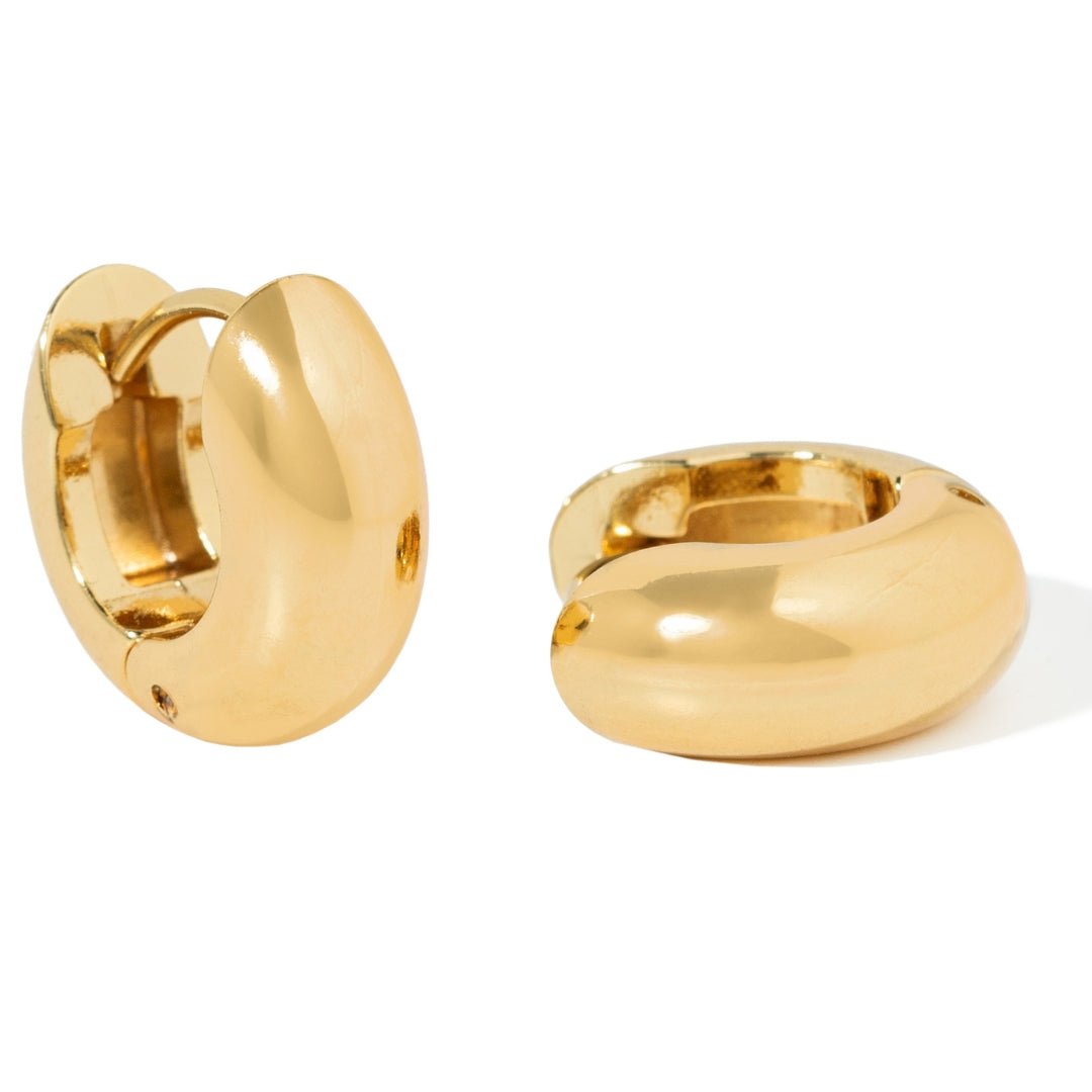 GRAND ICONIC GOLD HOOPS - ARETES - Malandra Jewelry - ZZA37-E03153J