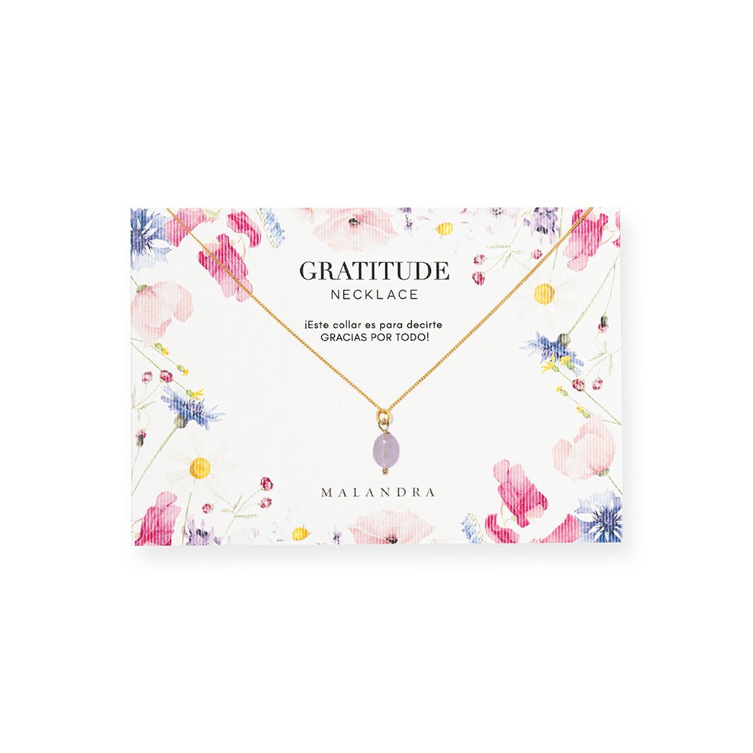 GRATITUDE AMETHYST NECKLACE - COLLARES - Malandra Jewelry - TC2221