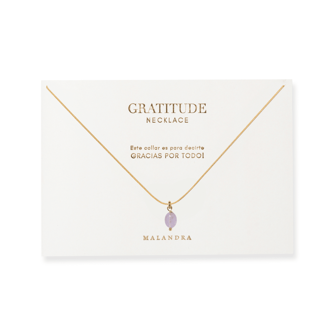 GRATITUDE AMETHYST NECKLACE - COLLARES - Malandra Jewelry - TC2221