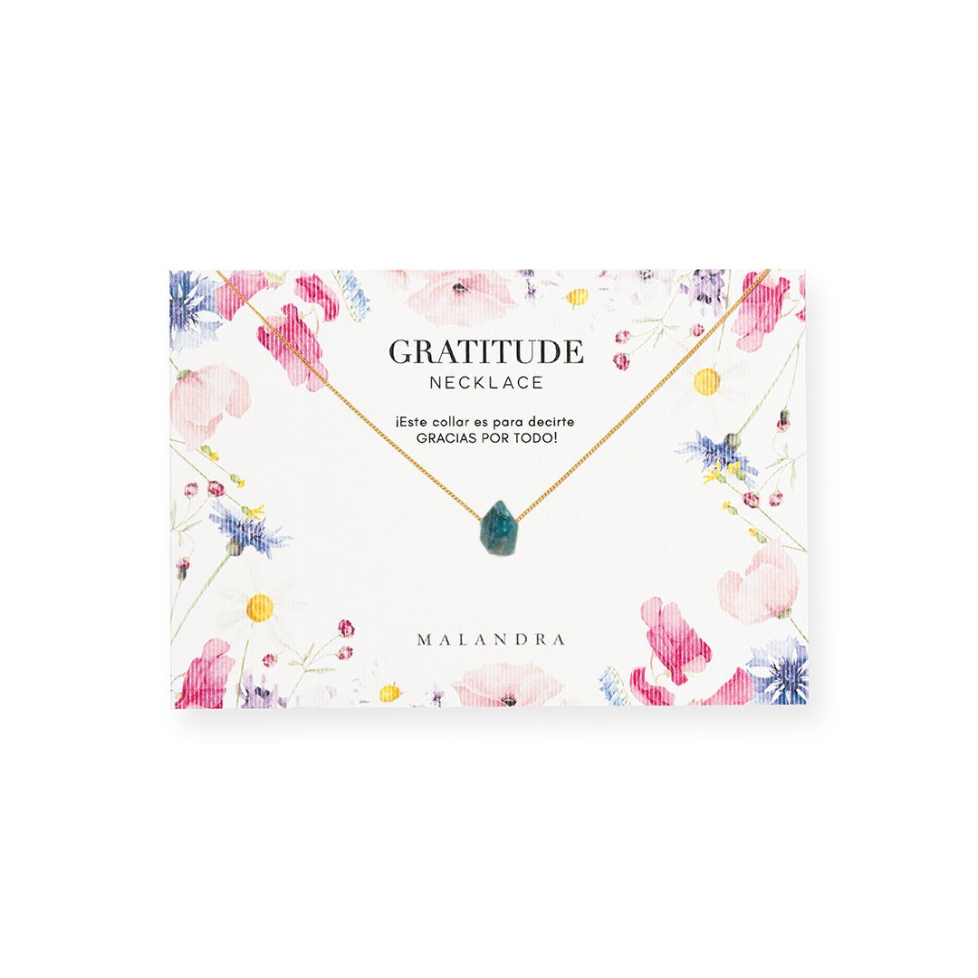 GRATITUDE APATITE NECKLACE - COLLARES - Malandra Jewelry - TC2167