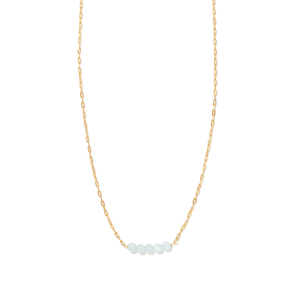 GRATITUDE AQUAMARINE NECKLACE - COLLARES - Malandra Jewelry - TC2322