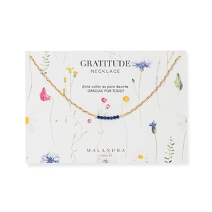 GRATITUDE BLUE JADE NECKLACE - COLLARES - Malandra Jewelry - TC2321