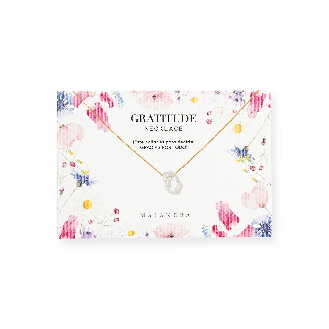 GRATITUDE CRYSTAL QUARTZ NECKLACE - COLLARES - Malandra Jewelry - TC2178