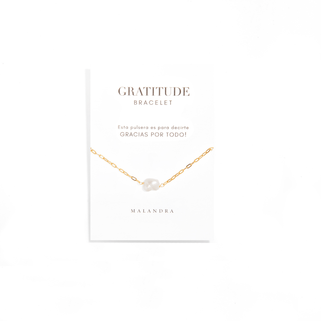 GRATITUDE ETERNAL PEARL BRACELET - PULSERAS - Malandra Jewelry - TP1800