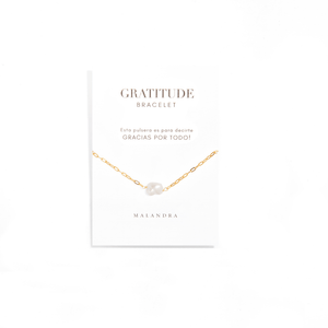 GRATITUDE ETERNAL PEARL BRACELET - PULSERAS - Malandra Jewelry - TP1800