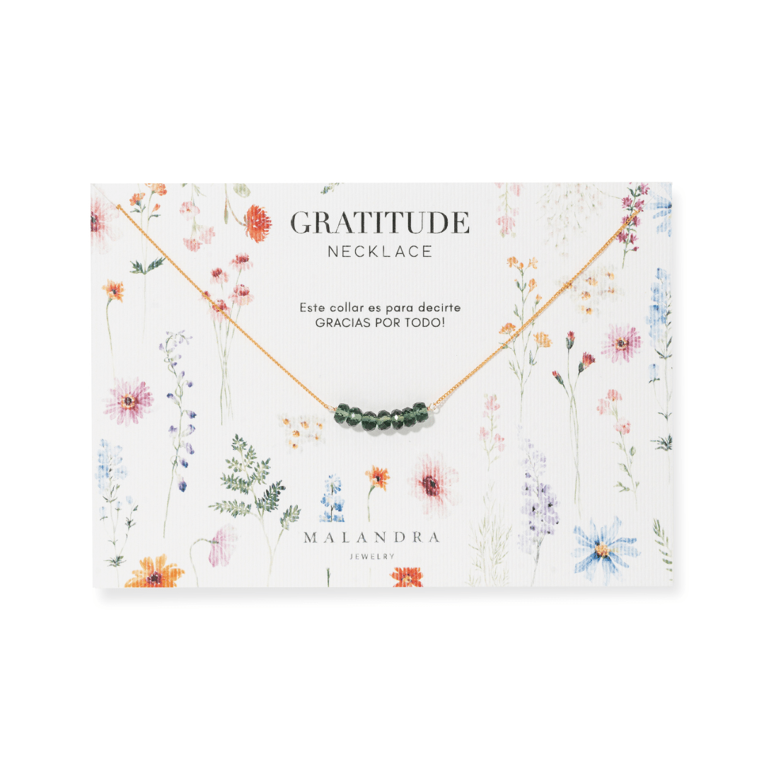 GRATITUDE LOVE HESSONITE NECKLACE - COLLARES - Malandra Jewelry - TC2323