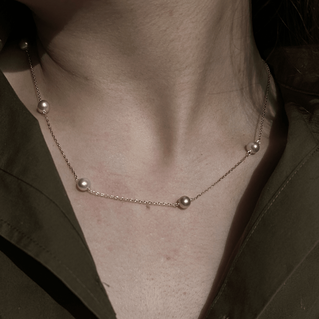 GRATITUDE LOVE PEARL NECKLACE - COLLARES - Malandra Jewelry - TC2284