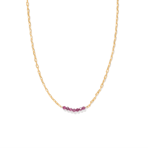 GRATITUDE LOVE RUBY NECKLACE - COLLARES - Malandra Jewelry - TC2339