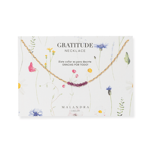 GRATITUDE LOVE RUBY NECKLACE - COLLARES - Malandra Jewelry - TC2339