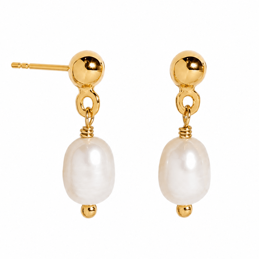 GRATITUDE PEARL EARRINGS - ARETES - Malandra Jewelry - TA136