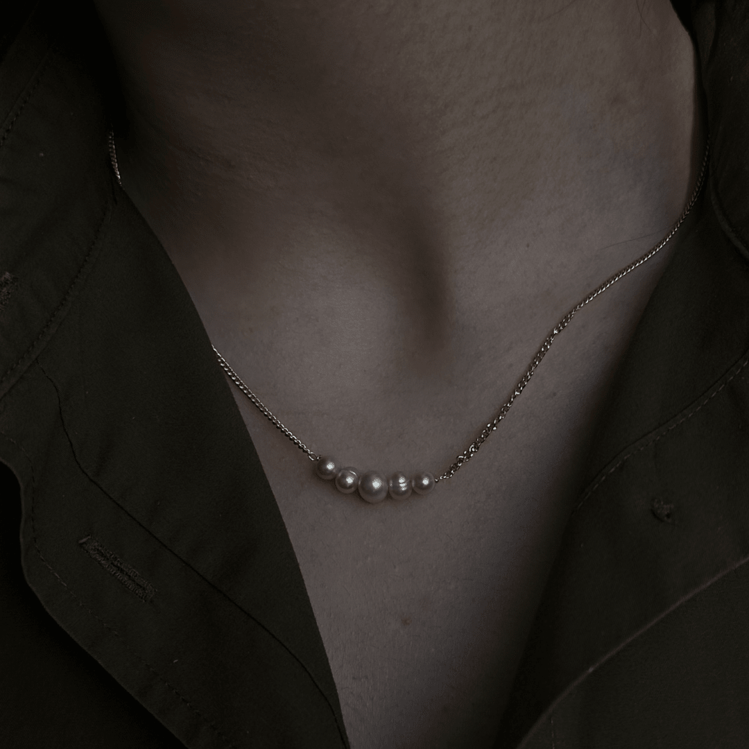 GRATITUDE PEARL LINE NECKLACE - COLLARES - Malandra Jewelry - TC2283