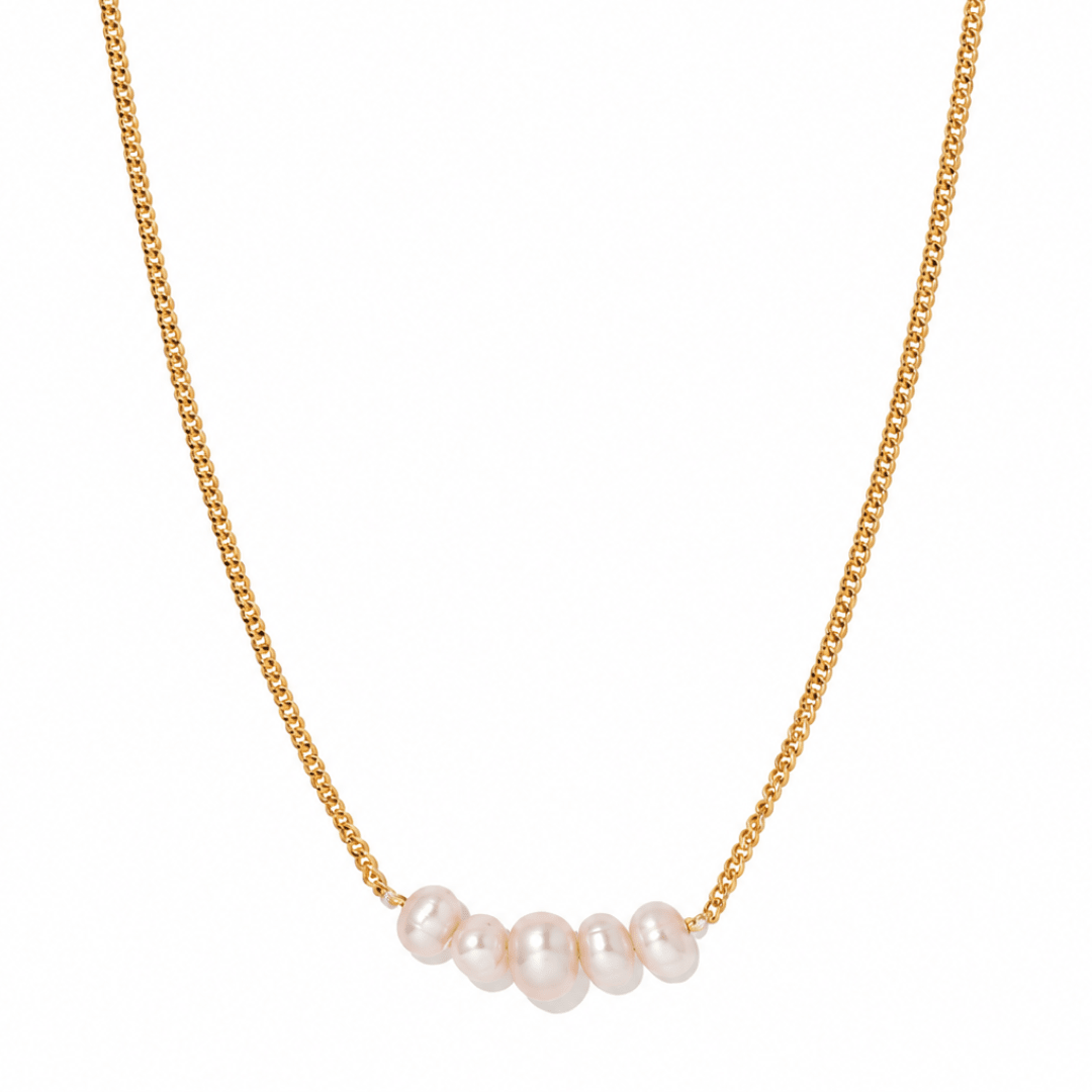 GRATITUDE PEARL LINE NECKLACE - COLLARES - Malandra Jewelry - TC2283