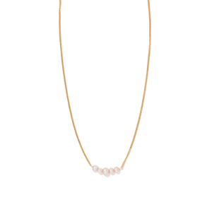 GRATITUDE PEARL LINE NECKLACE - COLLARES - Malandra Jewelry - TC2283