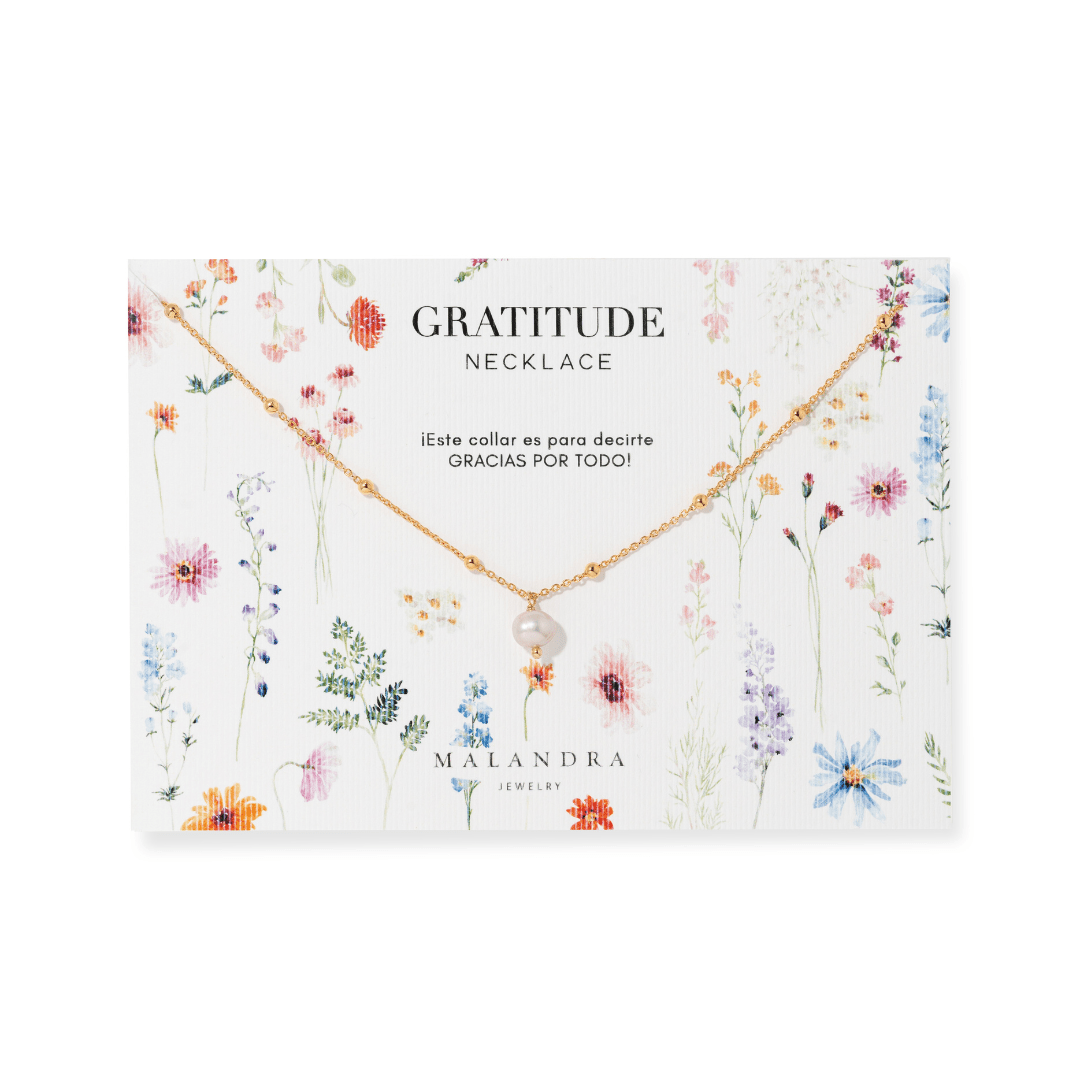 GRATITUDE PINK PEARL NECKLACE - COLLARES - Malandra Jewelry - TC2282