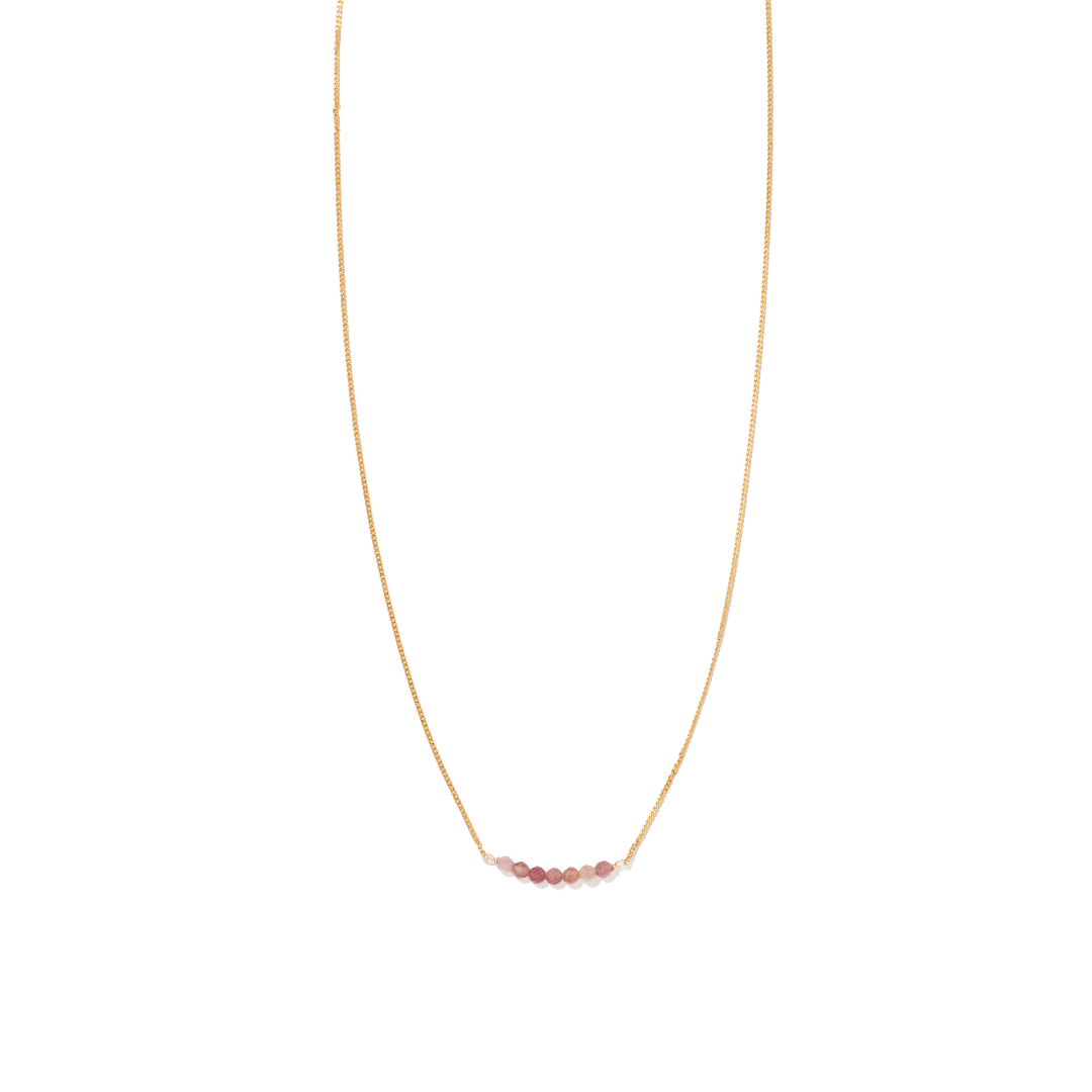 GRATITUDE PLUM TOURMALINE NECKLACE - COLLARES - Malandra Jewelry - TC2325