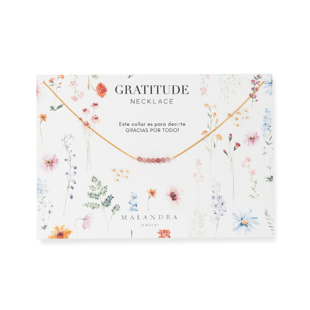 GRATITUDE PLUM TOURMALINE NECKLACE - COLLARES - Malandra Jewelry - TC2325