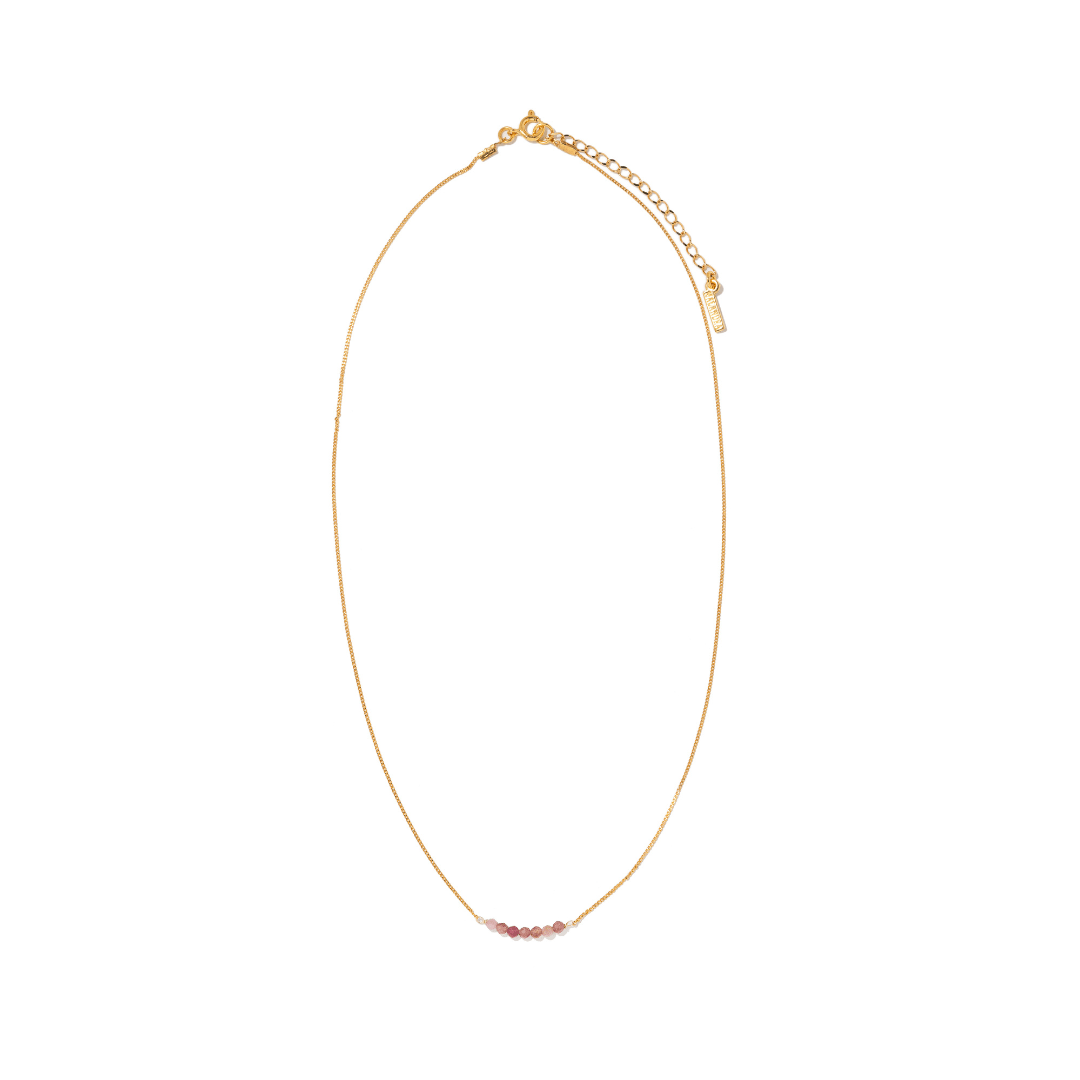 GRATITUDE PLUM TOURMALINE NECKLACE - COLLARES - Malandra Jewelry - TC2325