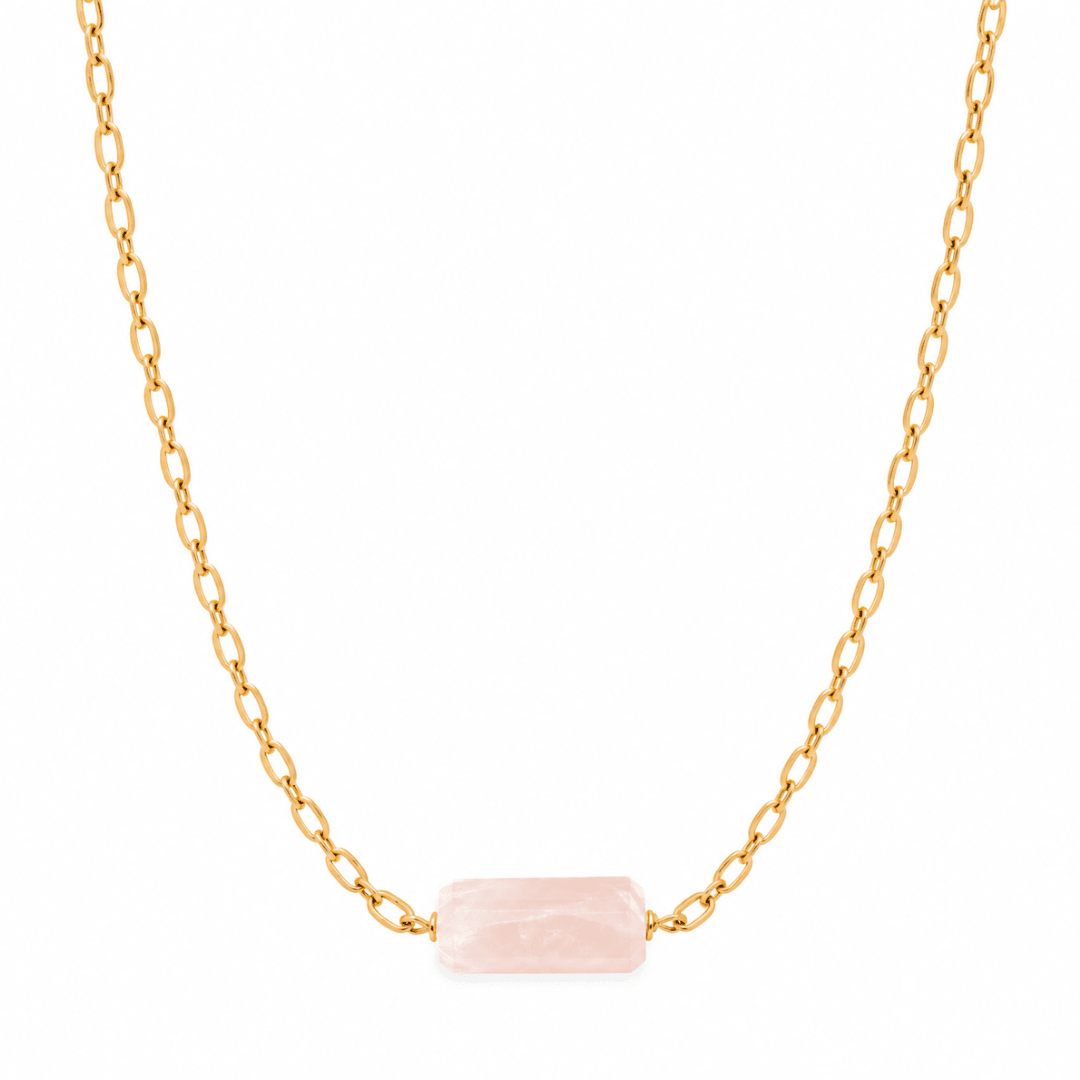Gratitude Quartz Slab Necklace - COLLARES - Malandra Jewelry - TC2633