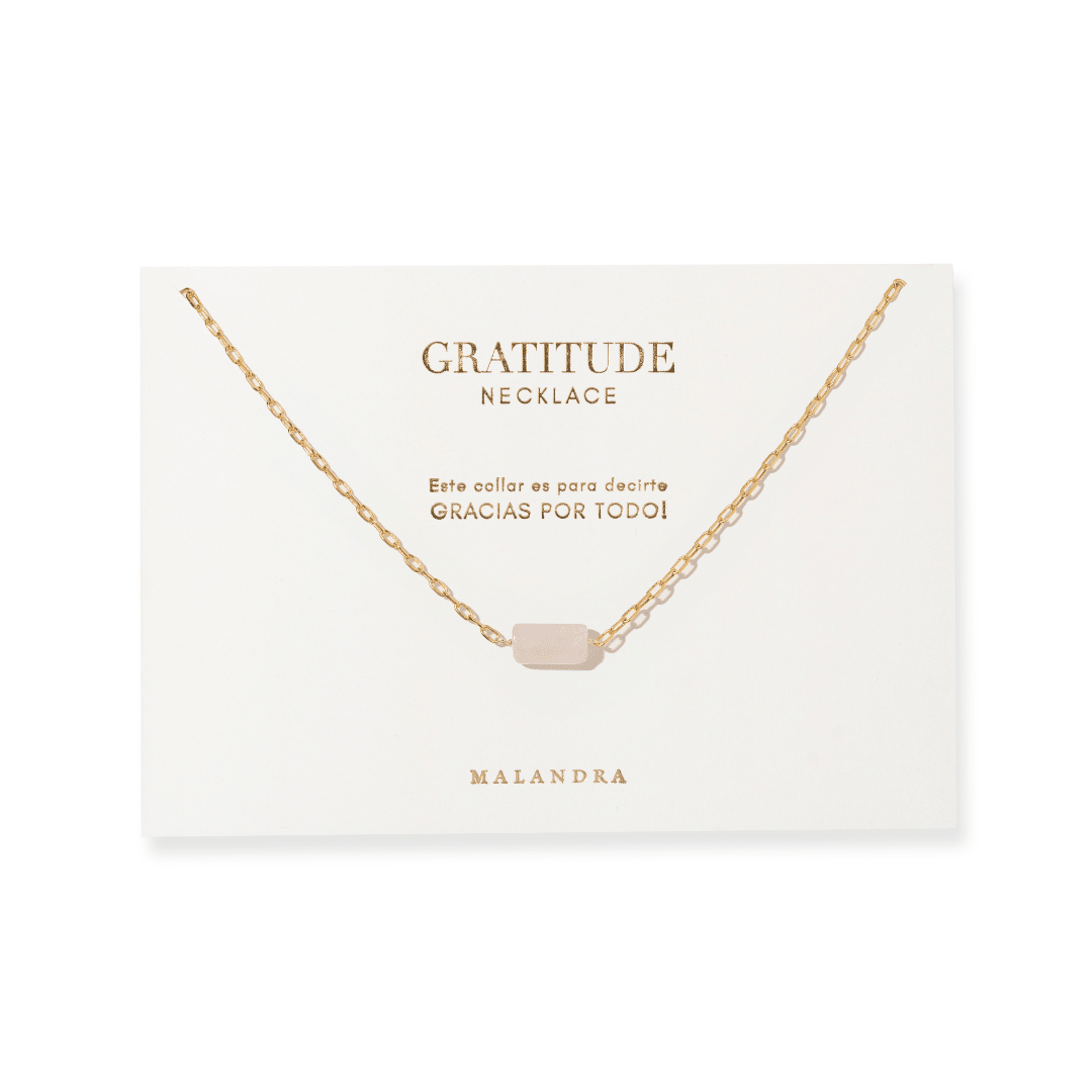 Gratitude Quartz Slab Necklace - COLLARES - Malandra Jewelry - TC2633