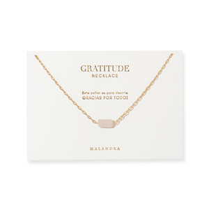 Gratitude Quartz Slab Necklace - COLLARES - Malandra Jewelry - TC2633