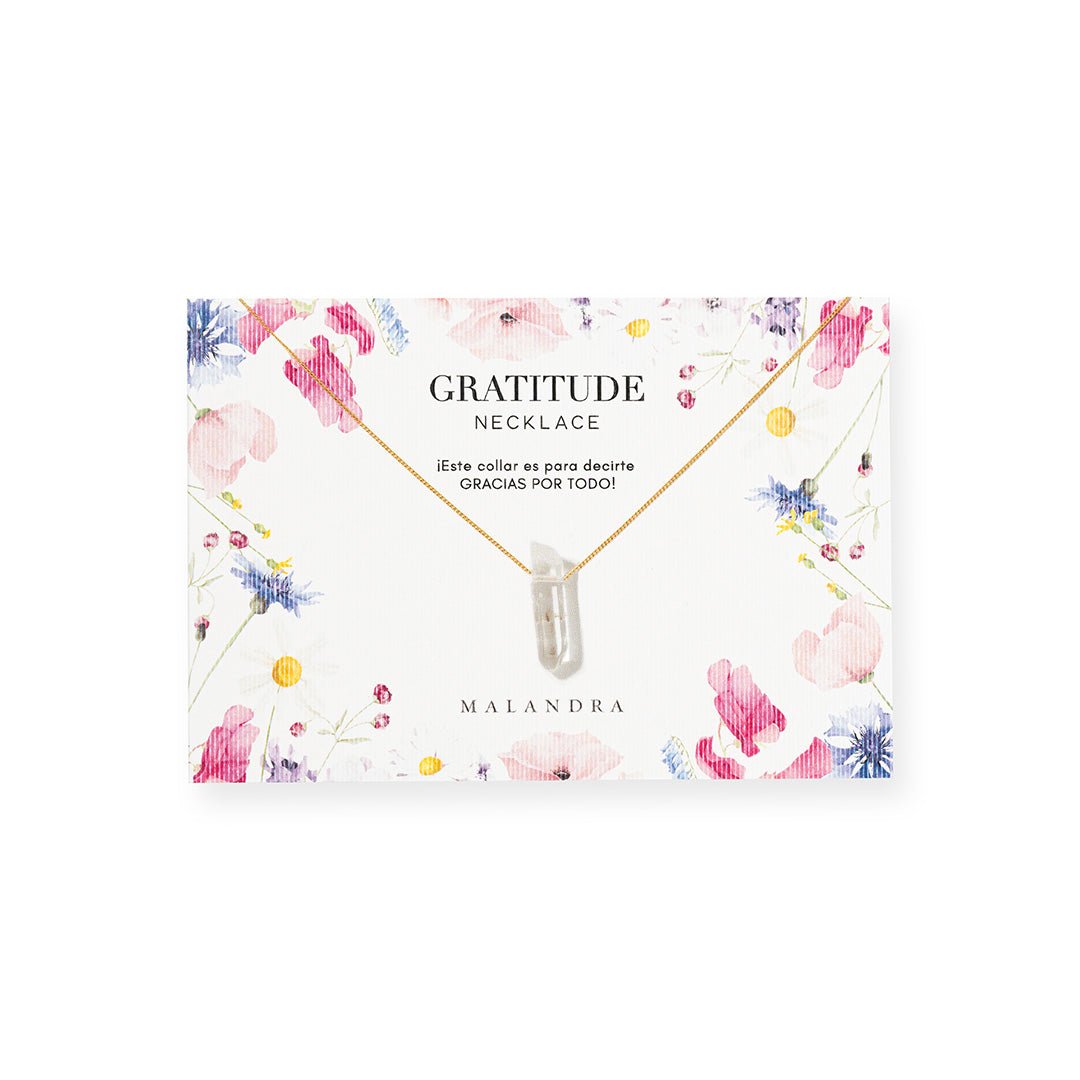GRATITUDE QUARTZ TIP NECKLACE - COLLARES - Malandra Jewelry - TC2179