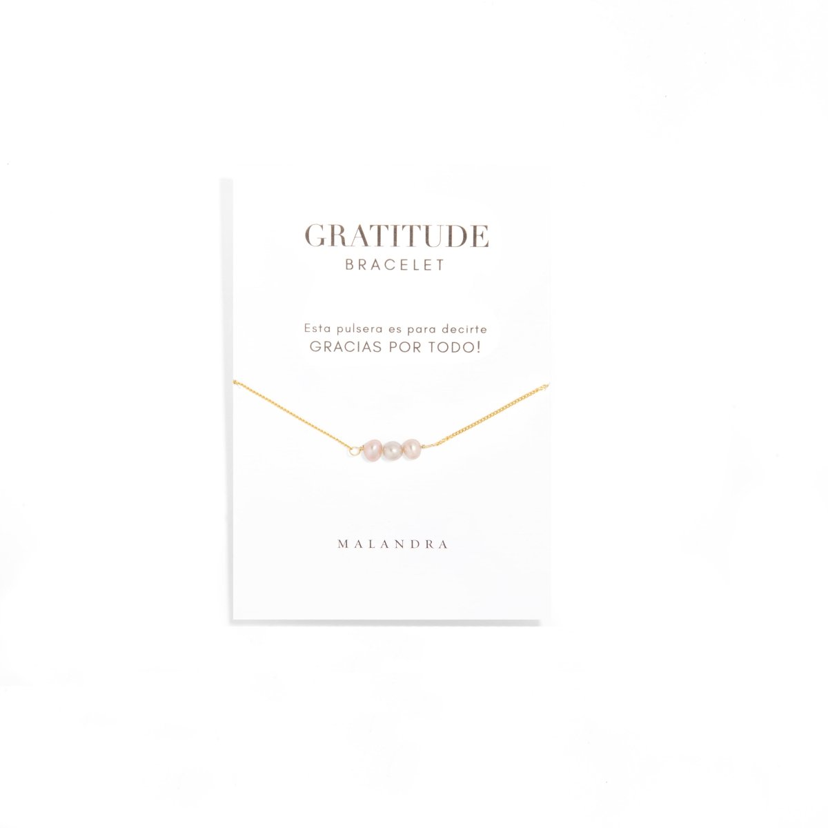 GRATITUDE ROSE PEARL BRACELET - PULSERAS - Malandra Jewelry - TP1818