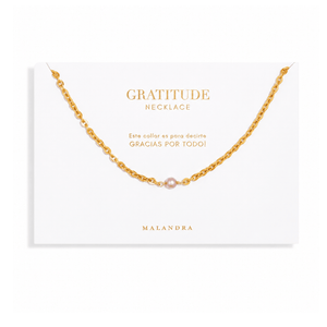 GRATITUDE ROSE PEARL NECKLACE - COLLARES - Malandra Jewelry - TC947