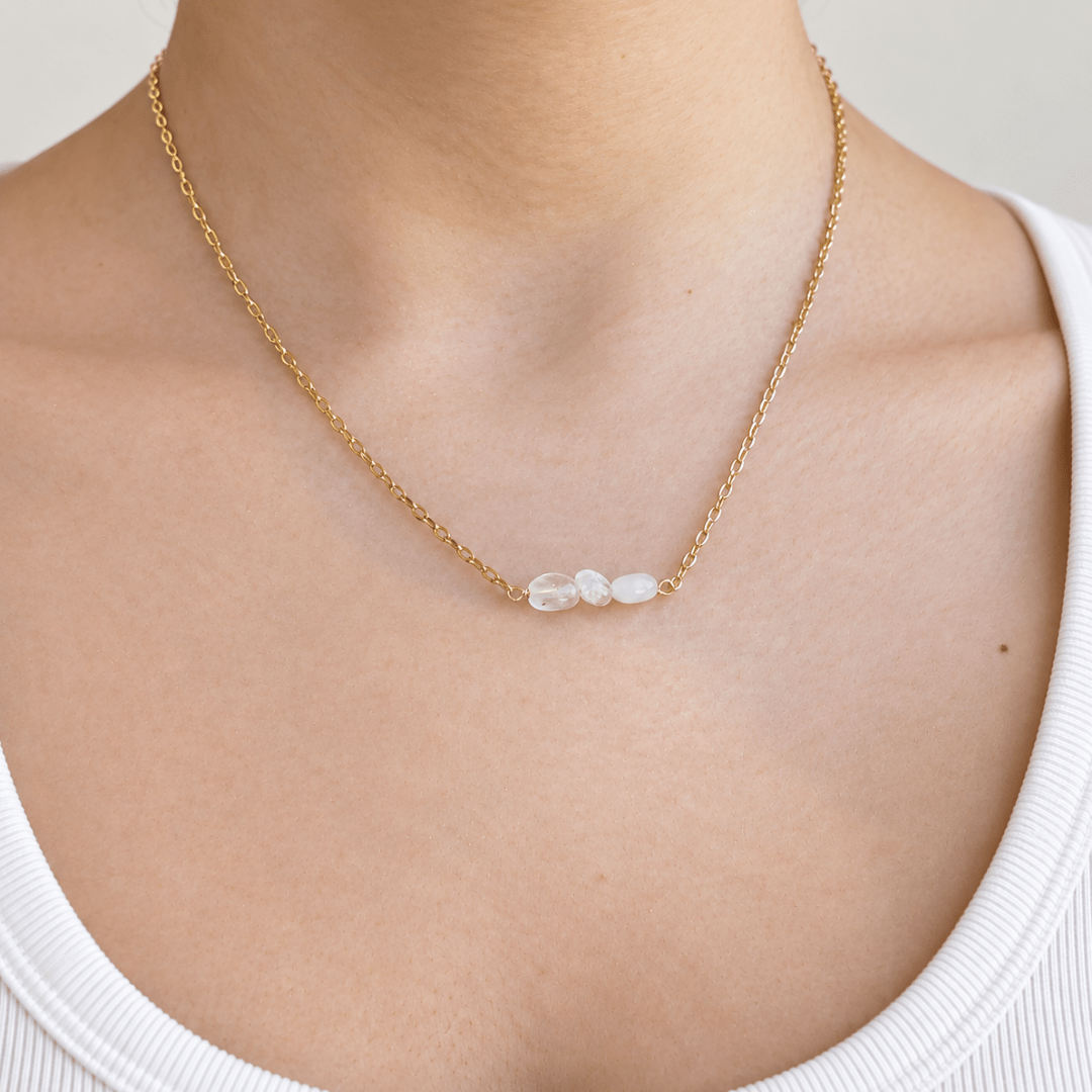 Gratitude Triple Blush Necklace - COLLARES - Malandra Jewelry - TC2631