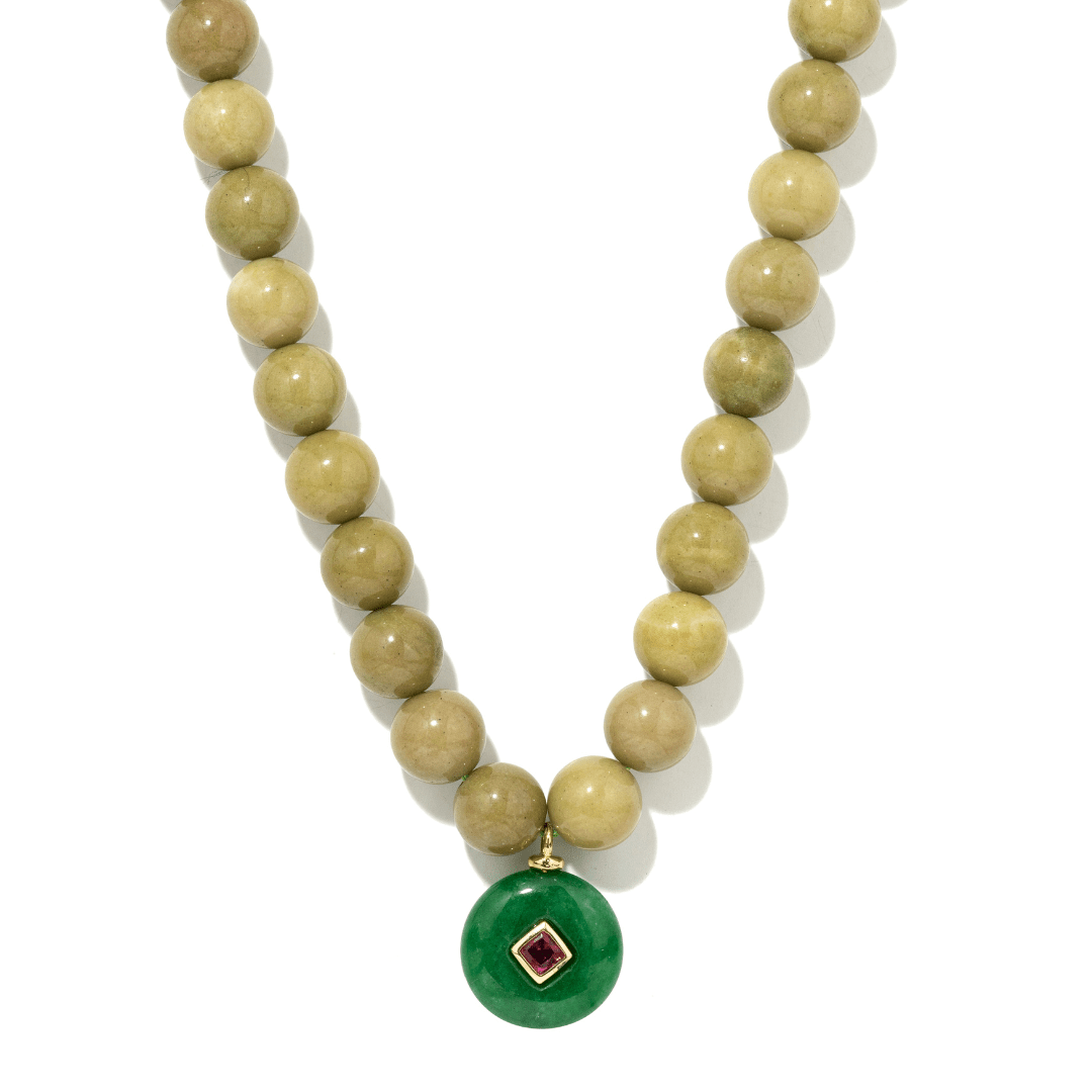 GREEN ALXA GAIA NECKLACE - COLLARES - Malandra Jewelry - TC2434