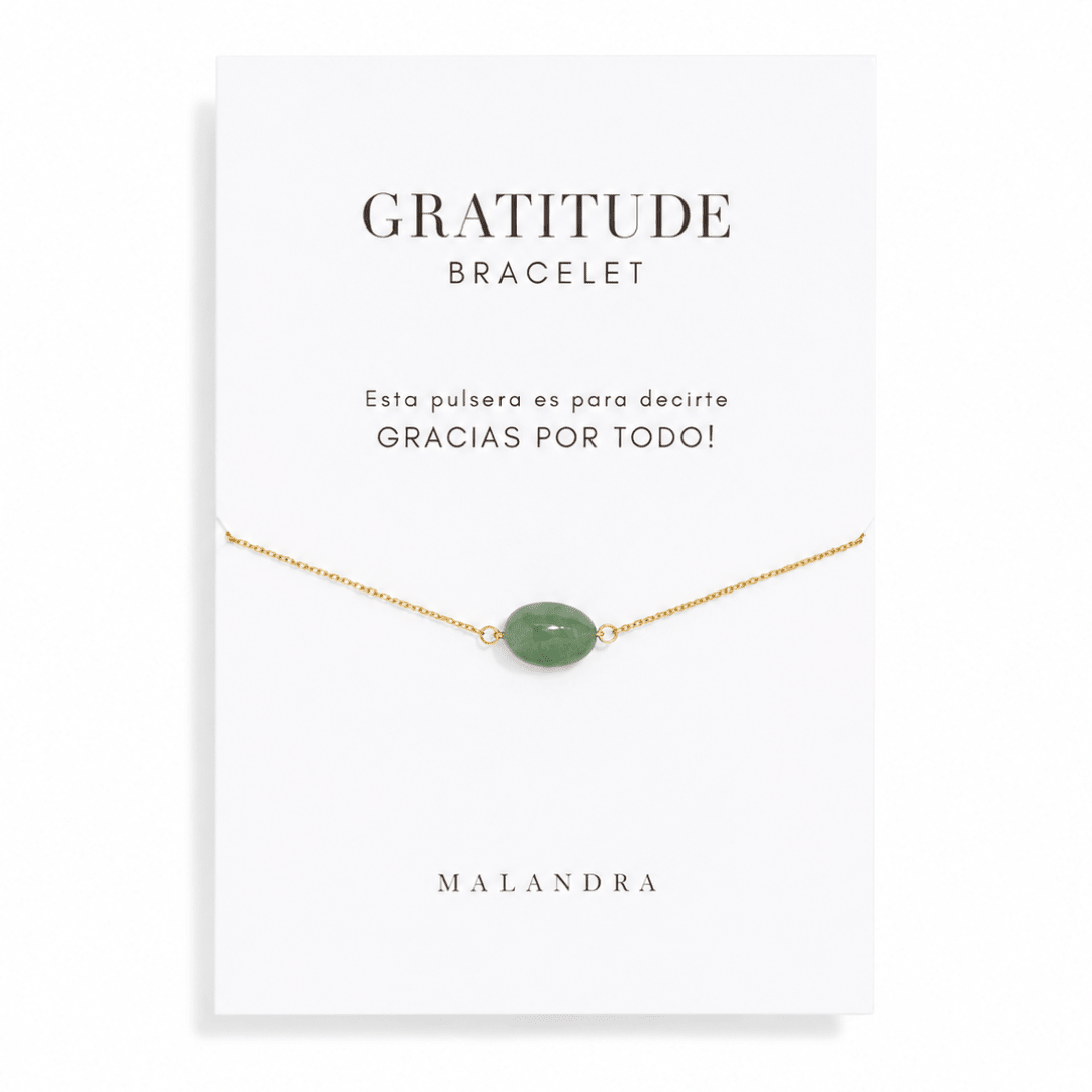 GREEN AVENTURINE GRATITUDE BRACELET - PULSERAS - Malandra Jewelry - TP922