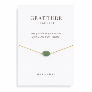 GREEN AVENTURINE GRATITUDE BRACELET - PULSERAS - Malandra Jewelry - TP922