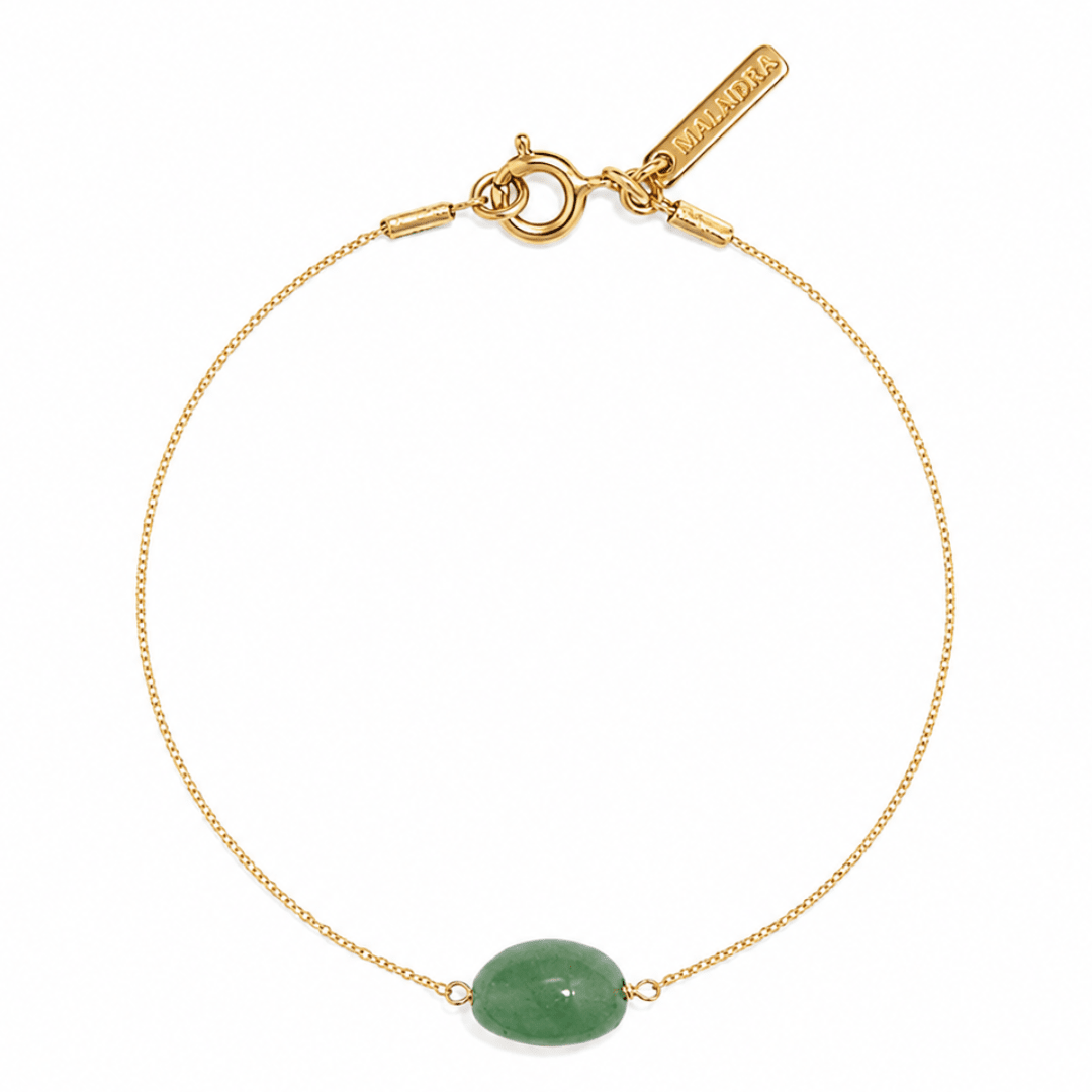 GREEN AVENTURINE GRATITUDE BRACELET - PULSERAS - Malandra Jewelry - TP922