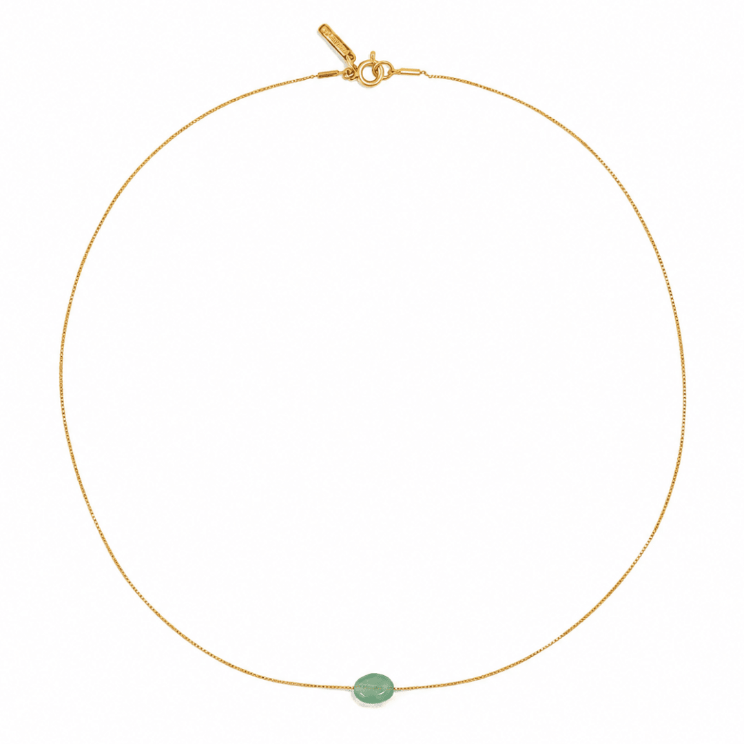 GREEN AVENTURINE GRATITUDE NECKLACE - COLLARES - Malandra Jewelry - TC885