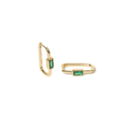 GREEN GLEAM HOOPS - ARETES - Malandra Jewelry - EAWA122 - AAE839 - G - 1