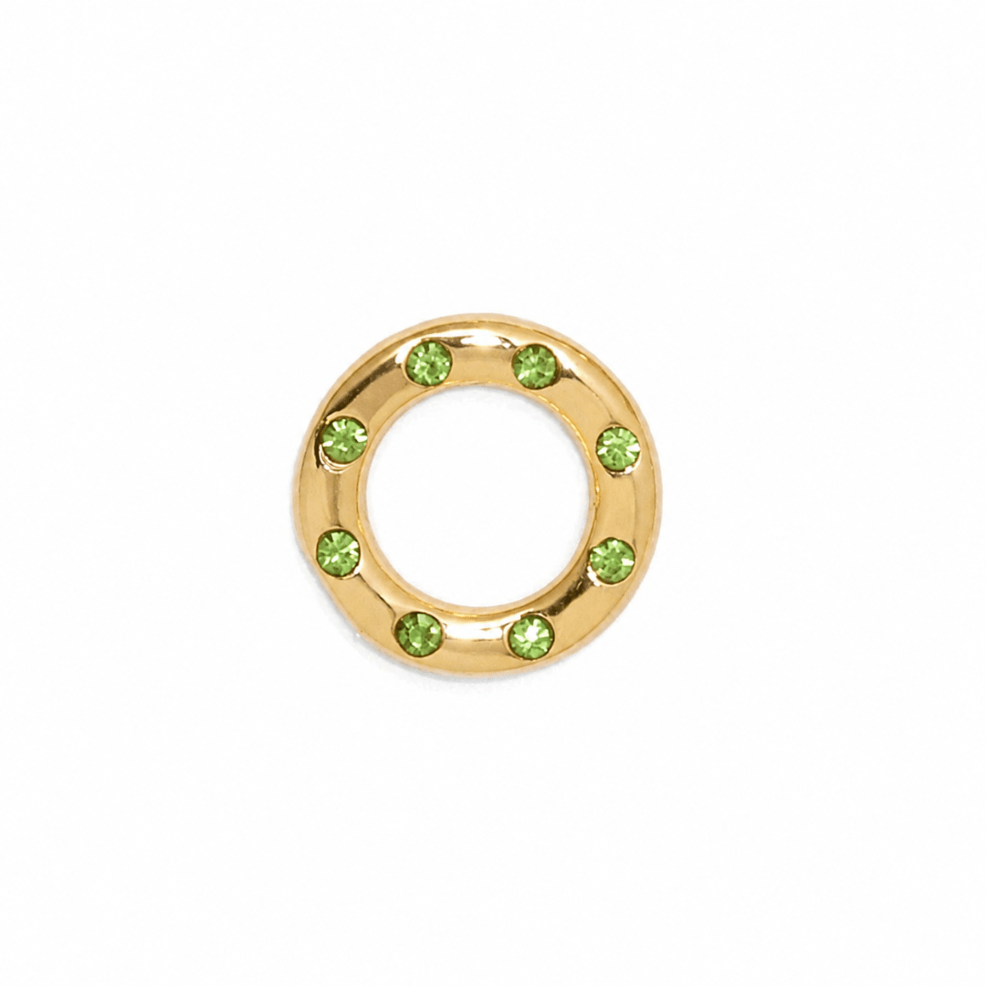 Green & Gold Charm - DIJES - Malandra Jewelry - EYHD186.D.V