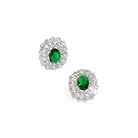 GREEN LUX OVAL EARRINGS - ARETES - Malandra Jewelry - ZWA5 - QX01454 - 1Y