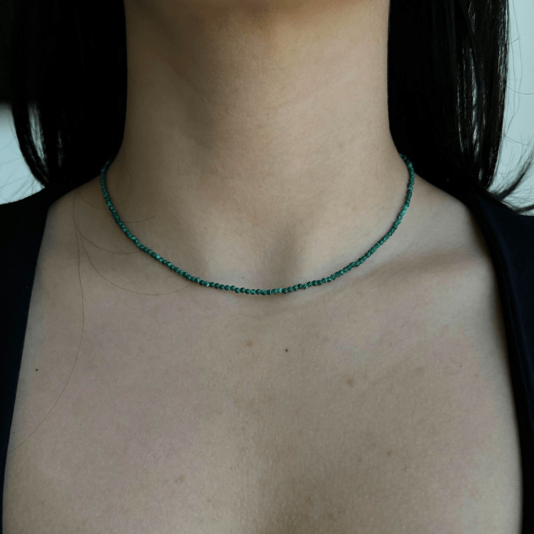 GREEN MALACHITE STONE NECKLACE - COLLARES - Malandra Jewelry - TC2305