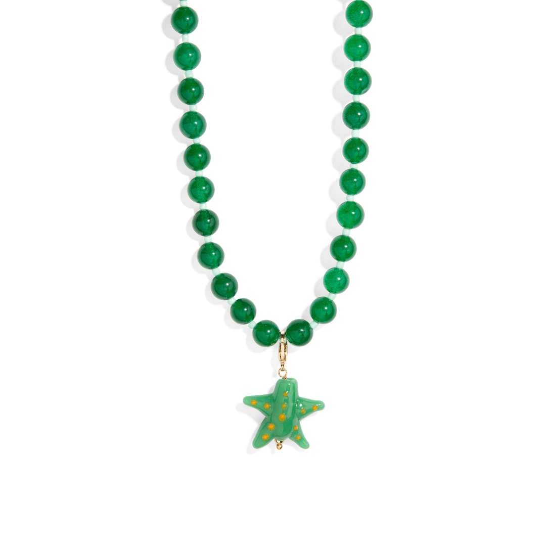 GREEN STARFISH SUMMER NECKLACE - COLLARES - Malandra Jewelry - TC2023